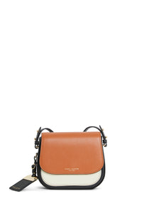 Sac à main Saddle en cuir - Smoked Almond Multicolor