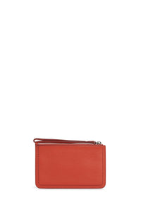 Pochette zippée en cuir - Peach Blossom