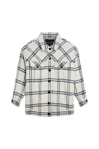 Chemise oversize à carreaux - White