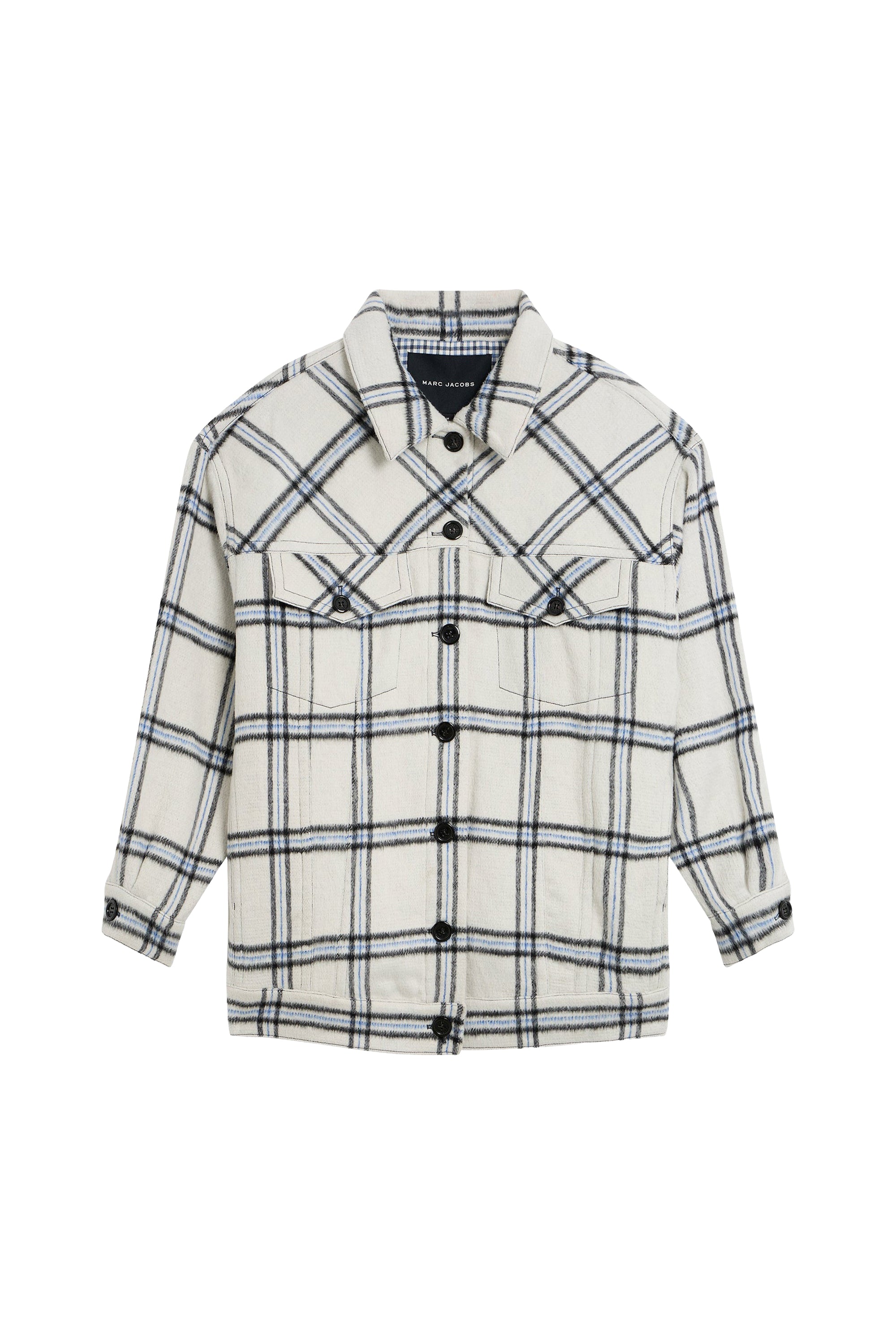 Chemise oversize à carreaux - White
