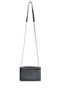 Sac à bandoulière en cuir - Black & Silver