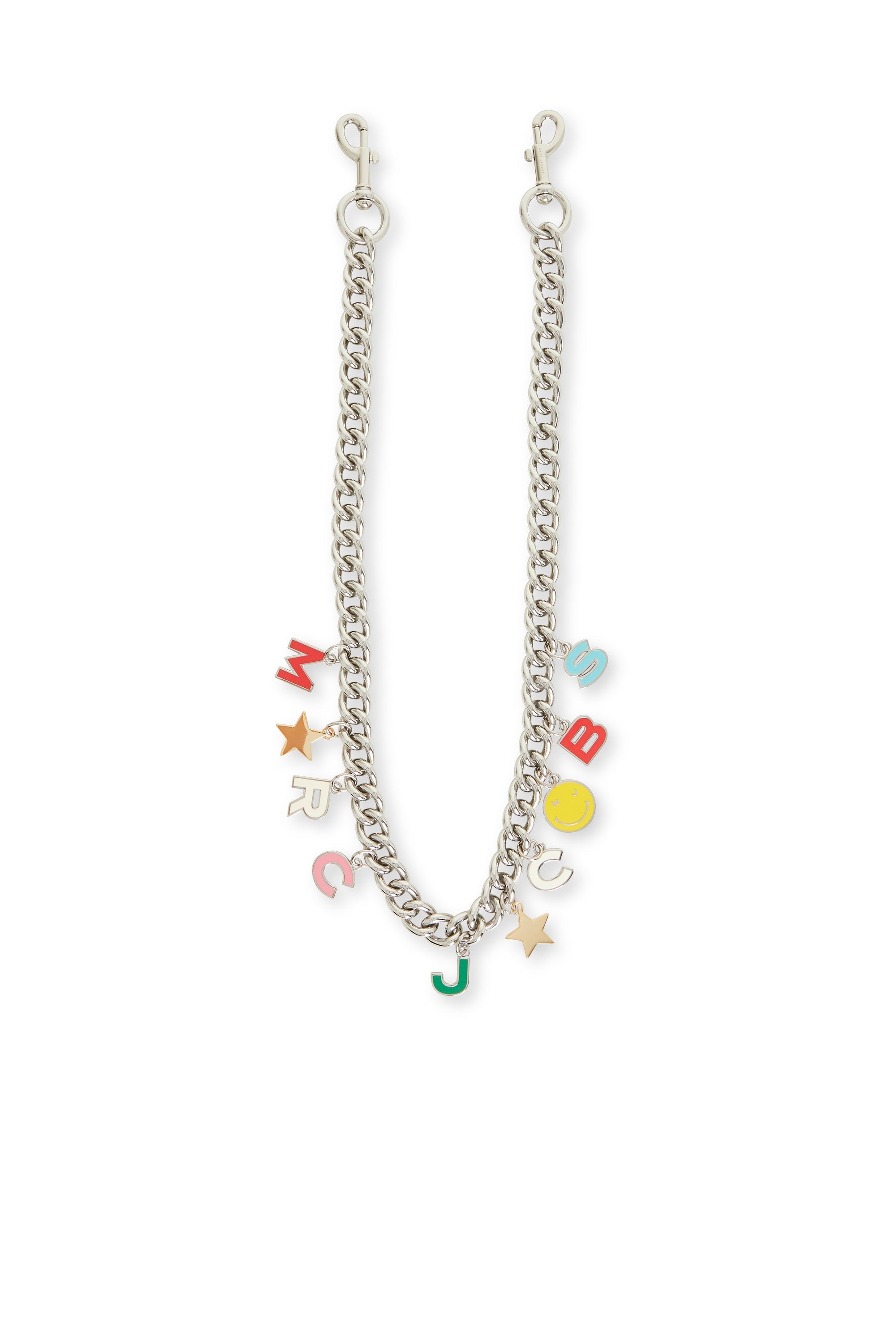 Bandoulière en chaîne avec charms - Multicolor & Nickel