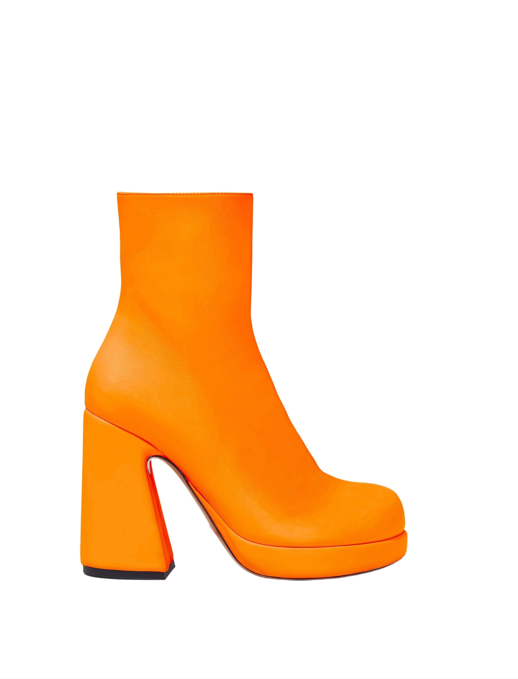 Bottines à plateforme Forma 100 en cuir - Orange