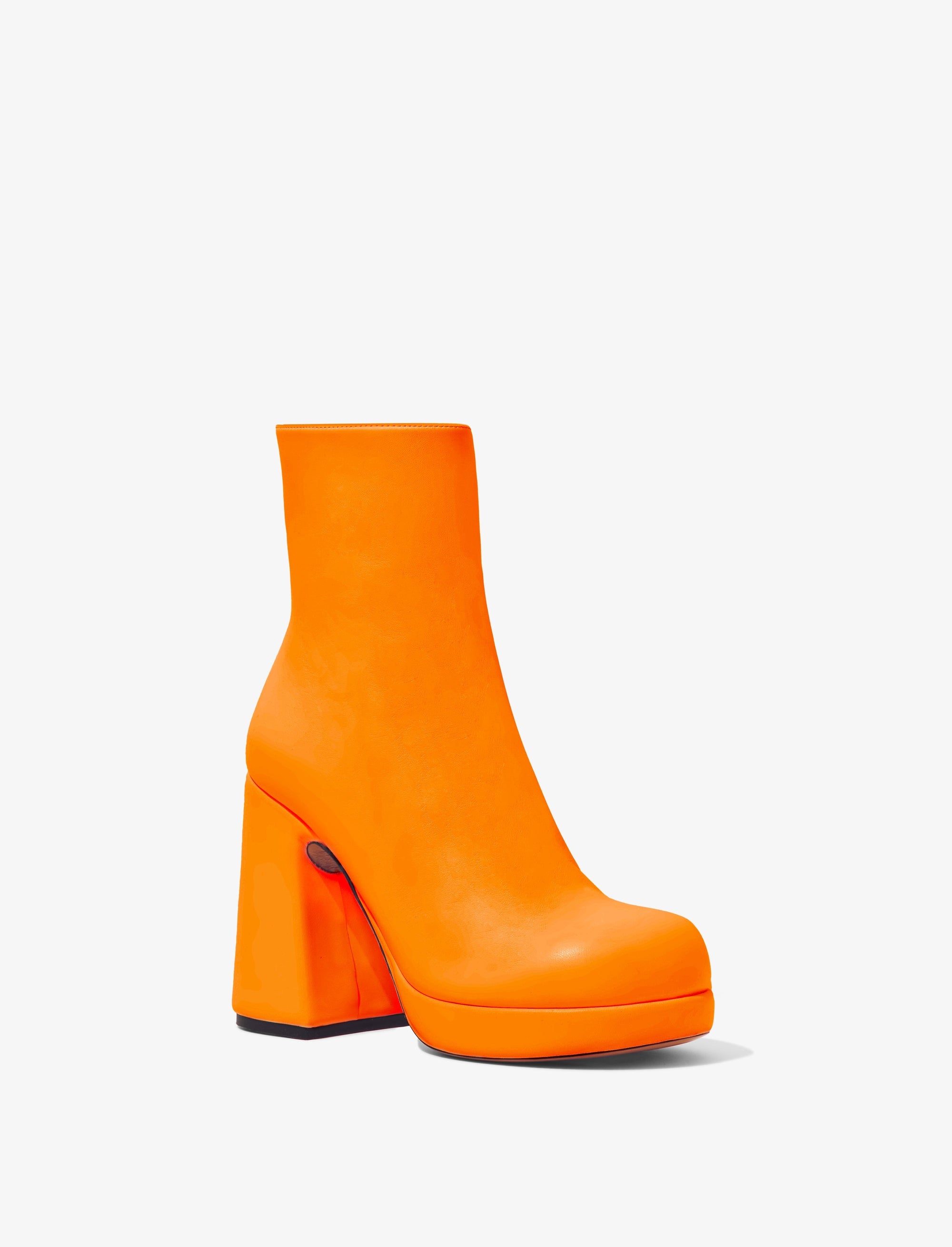 Bottines à plateforme Forma 100 en cuir - Orange
