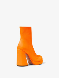 Bottines à plateforme Forma 100 en cuir - Orange