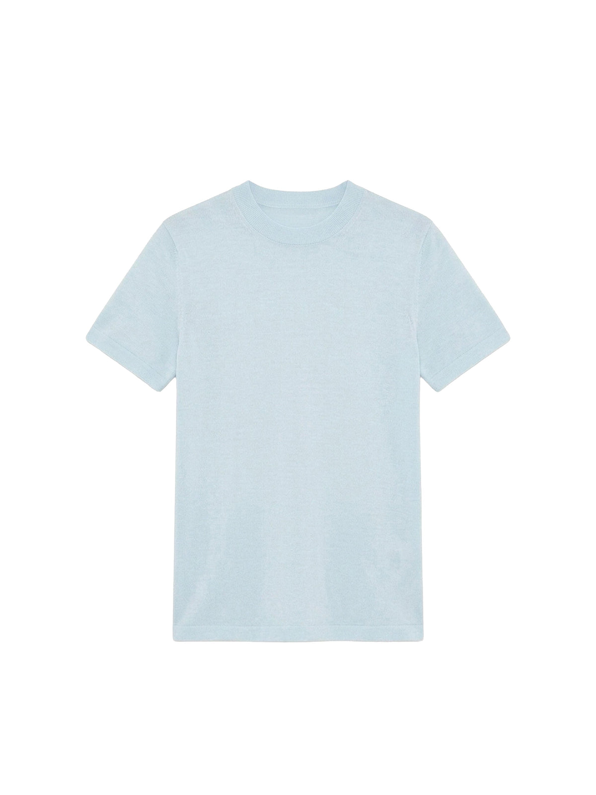 T-shirt Bianco à col rond - Light Blue