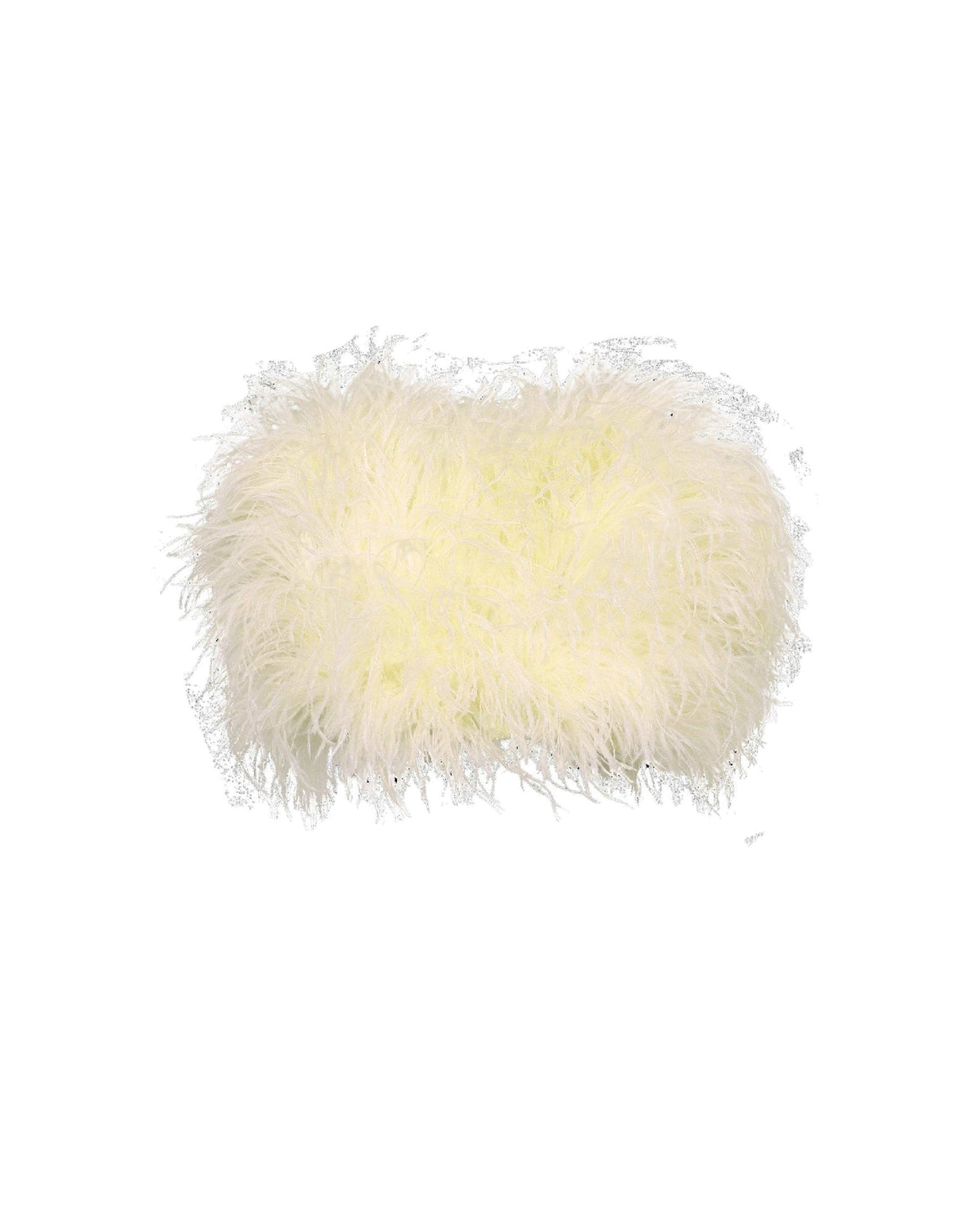 Top brodé de plumes - Pale Yellow