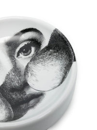 Tema e Variazioni n°218 round porcelain ashtray - Black & White
