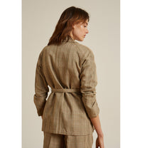 OCRE/CHOCOLAT _ Veste Farrouche - Ocre & chocolat