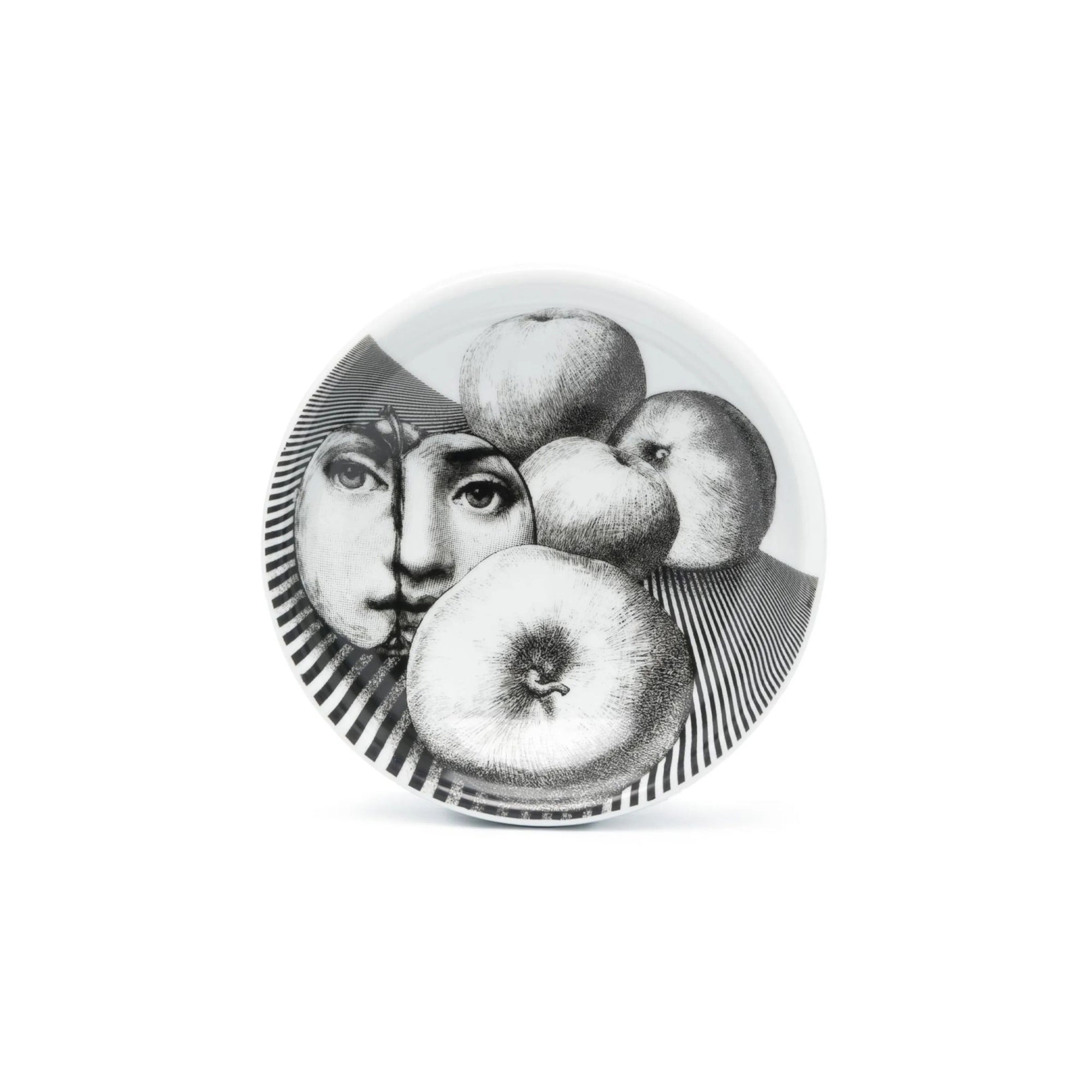 Tema e Variazioni n°390 round porcelain ashtray - Black & White