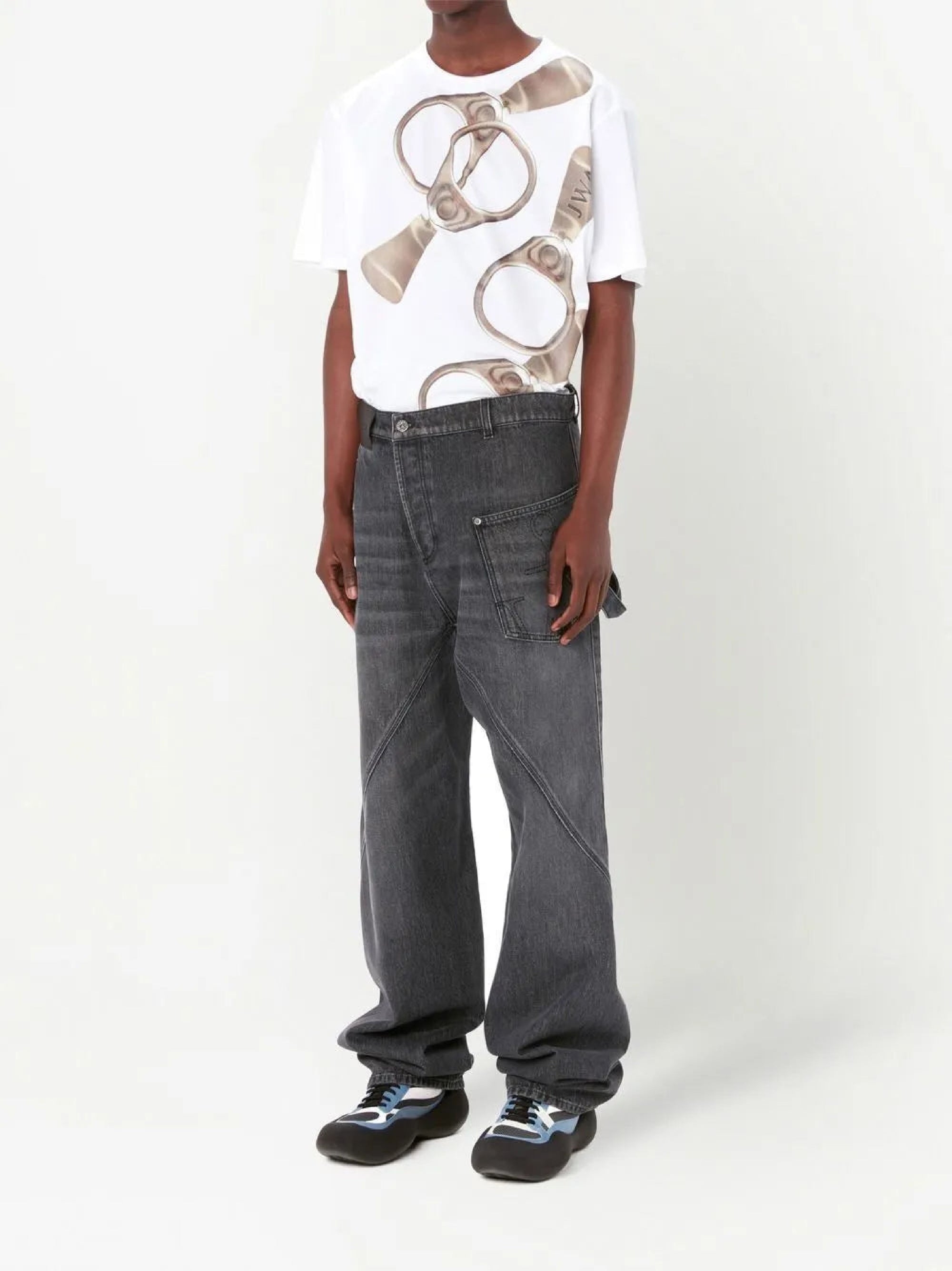Pantalon taille basse en denim - Grey