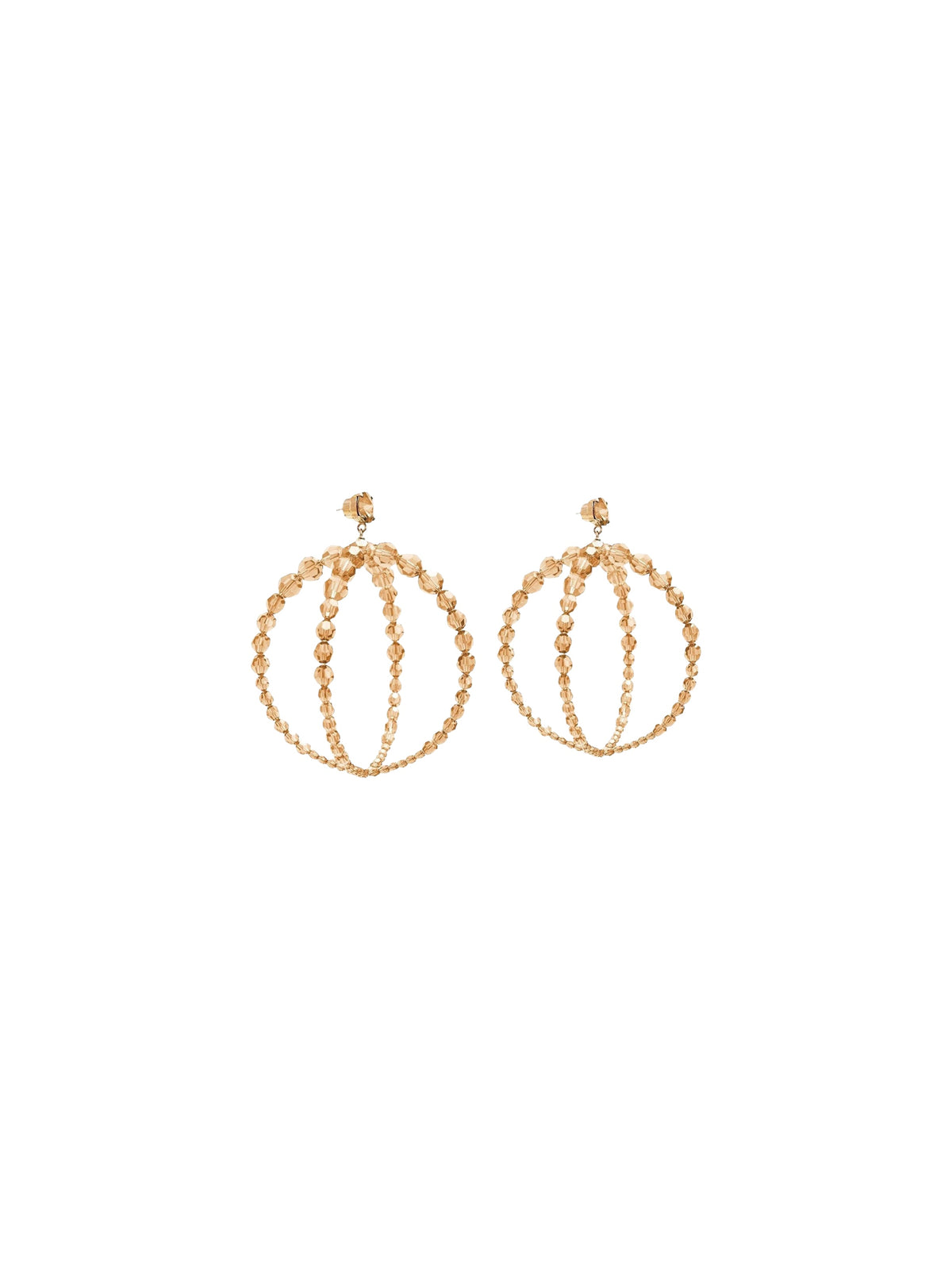 70€ / 7 sold //7 QTY / ST100%   Boucles d'oreilles Cristalli en laiton - Beige
