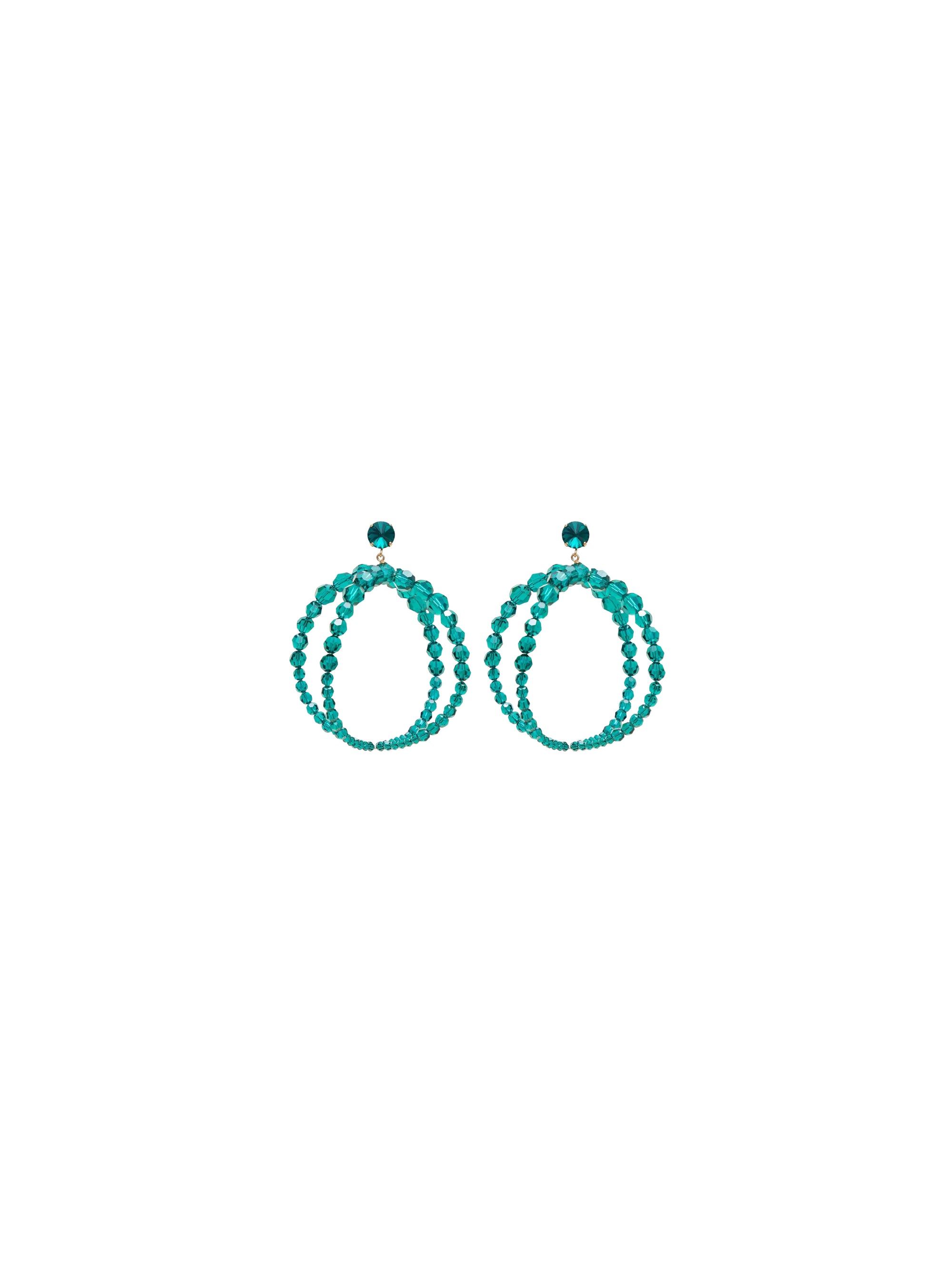 The Cristalli Earrings - Green