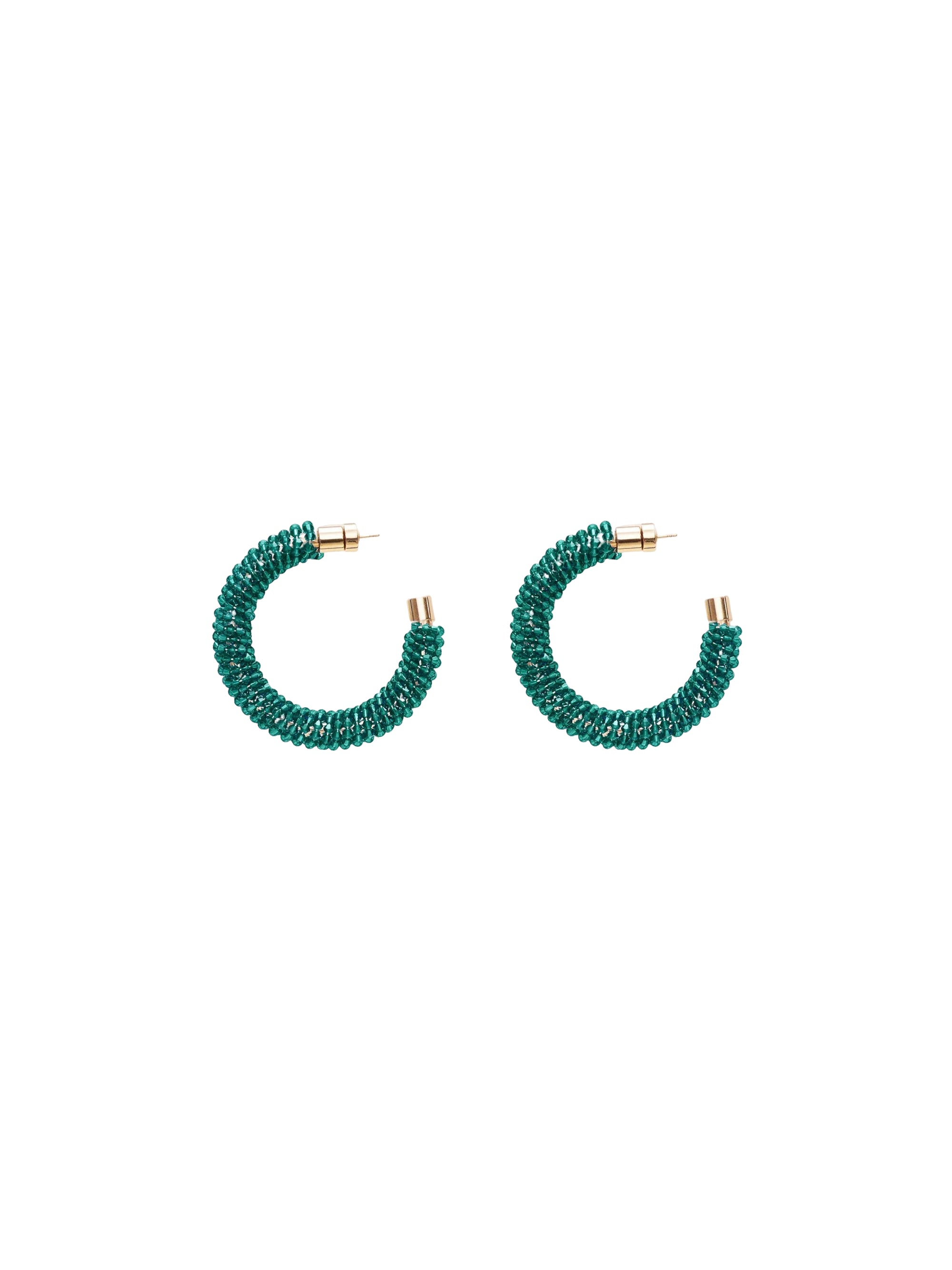 Boucles d'oreilles créoles Brila - Green