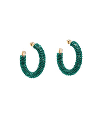 Boucles d'oreilles créoles Brila - Green