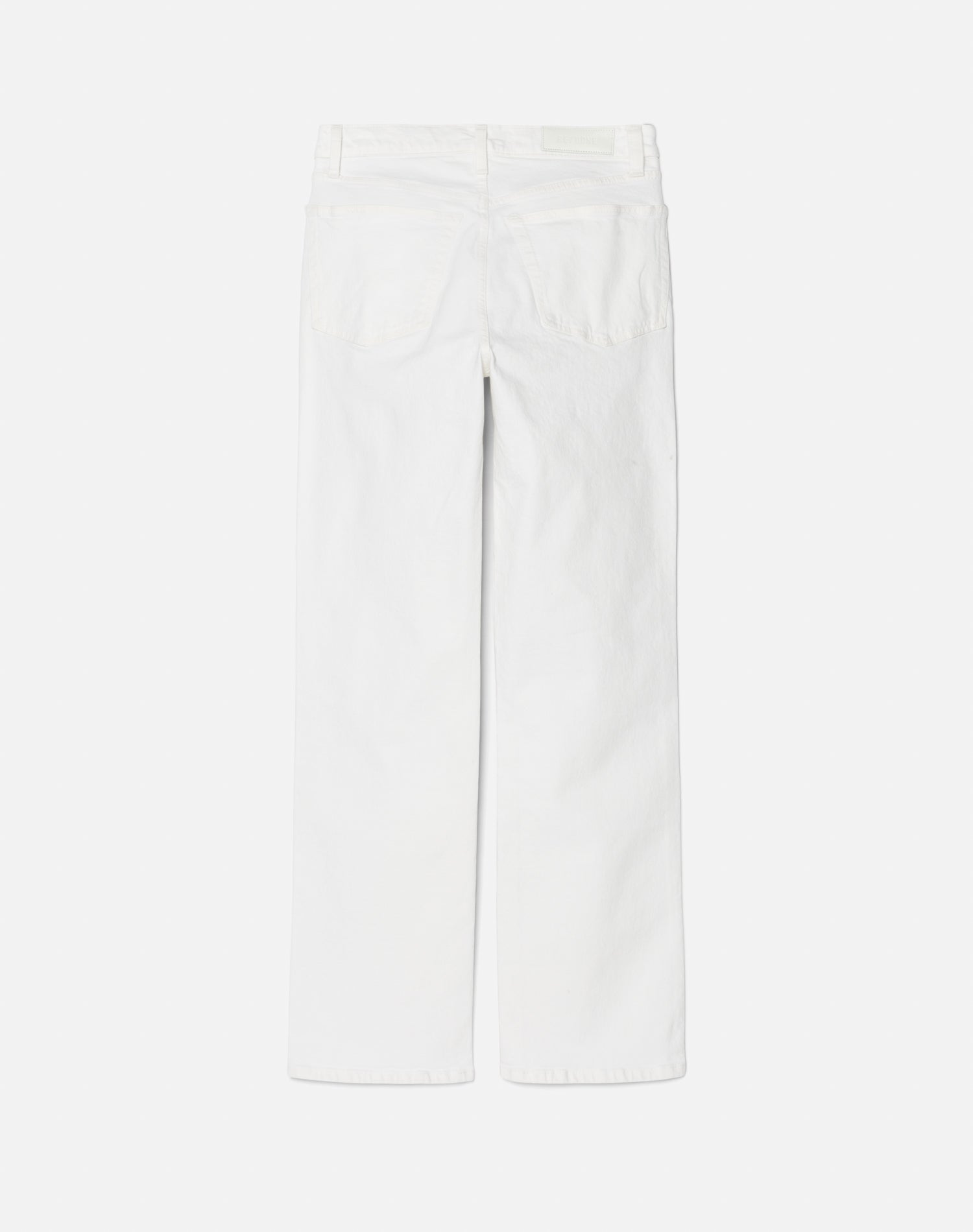 Jean loose taille haute - White