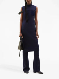 1pcs RELIQUAT 390€ / Robe tailleur longue strap en sergé - Ice blue