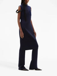 1pcs RELIQUAT 390€ / Robe tailleur longue strap en sergé - Ice blue