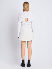 Jupe portefeuille en tweed - White