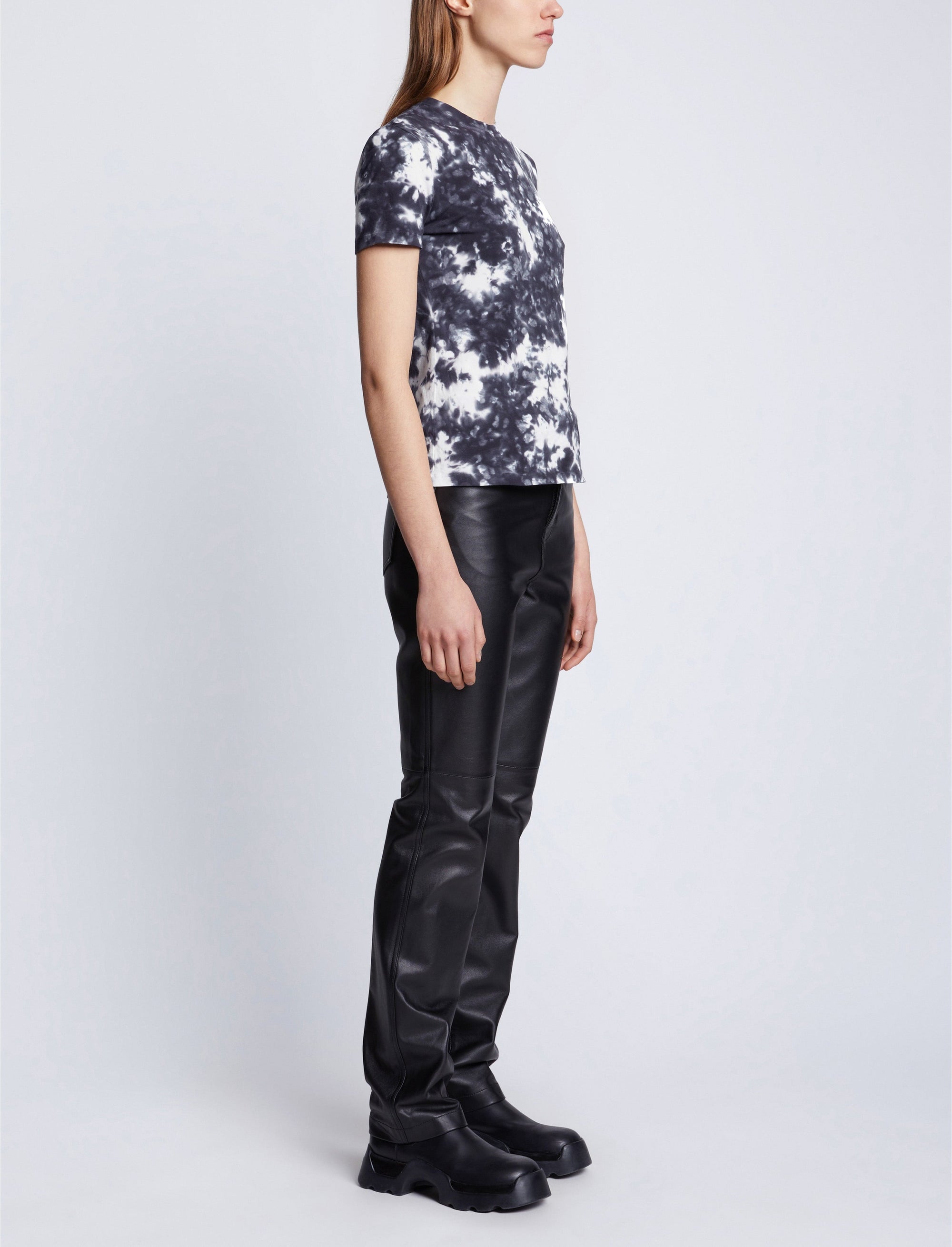 T-shirt tie and dye en maille - Black & White