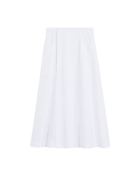 Jupe portefeuille en popeline - Off White