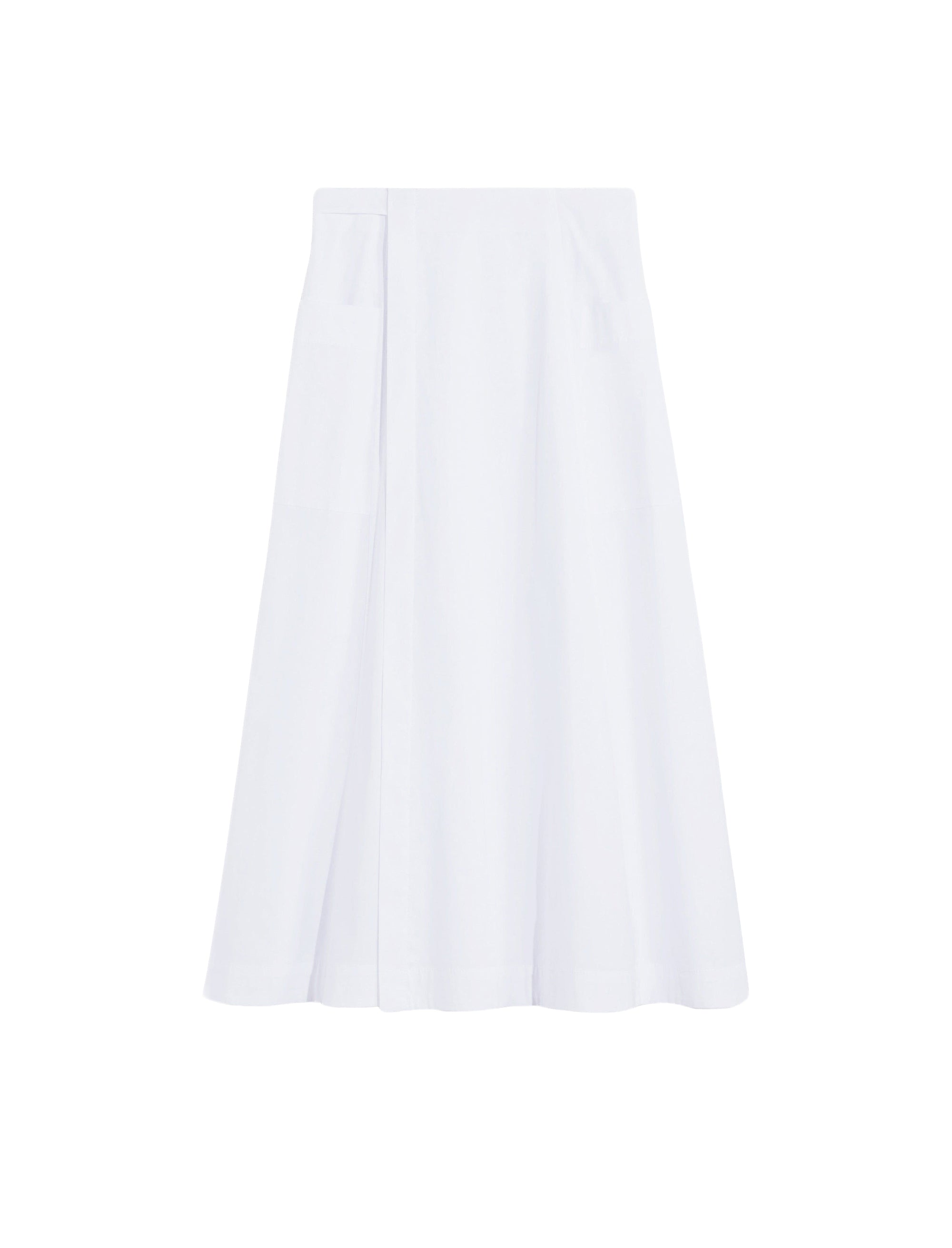 Jupe portefeuille en popeline - Off White