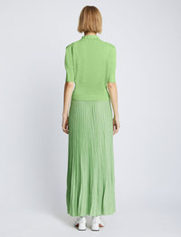 Polo scintillant en maille - Green