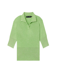 Polo scintillant en maille - Green