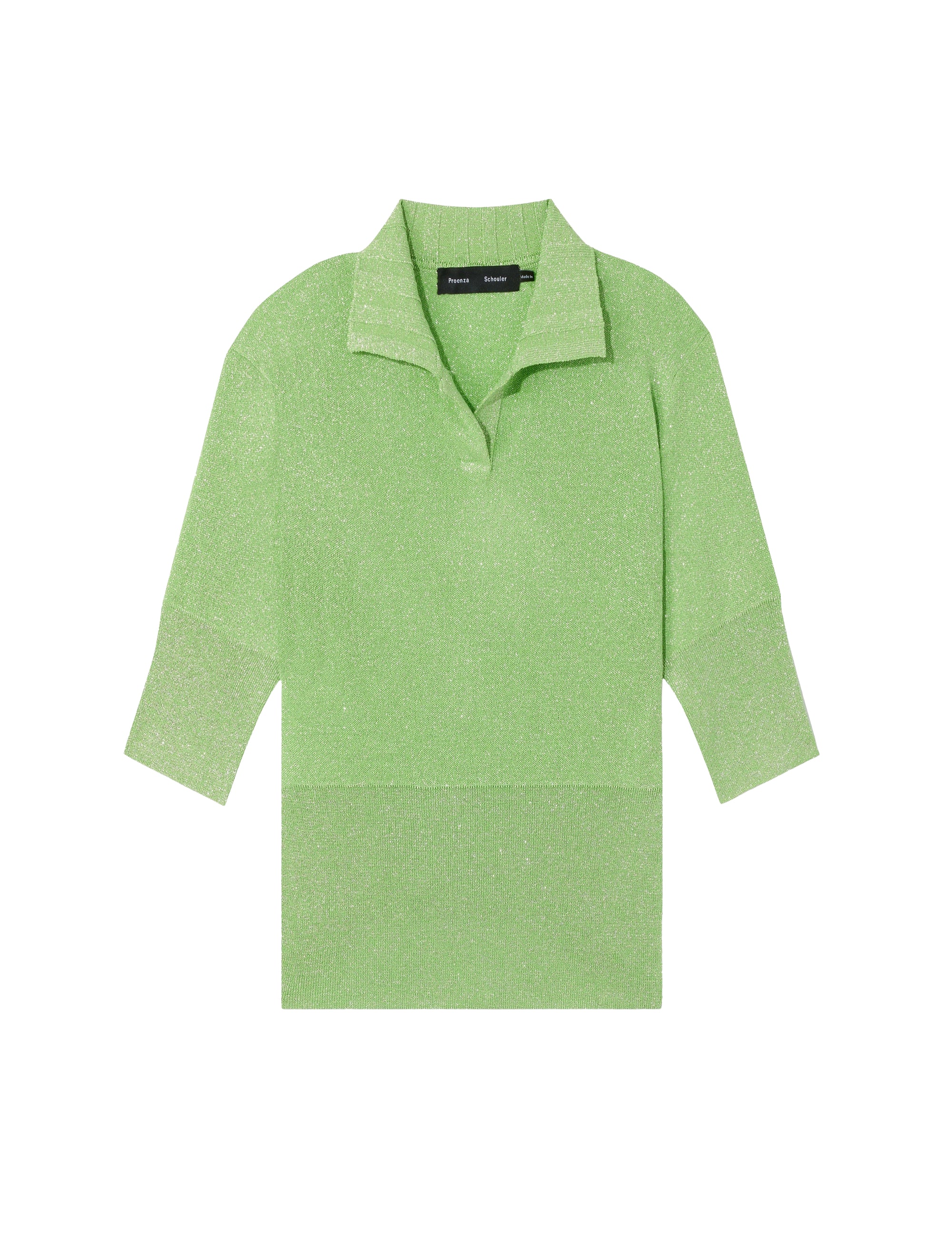 Polo scintillant en maille - Green
