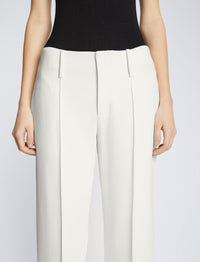 Pantalon court en crêpe - White
