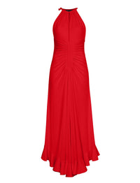 Robe à encolure américaine en crêpe - Poppy