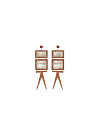 Boucles d'oreilles Chaises - Brown
