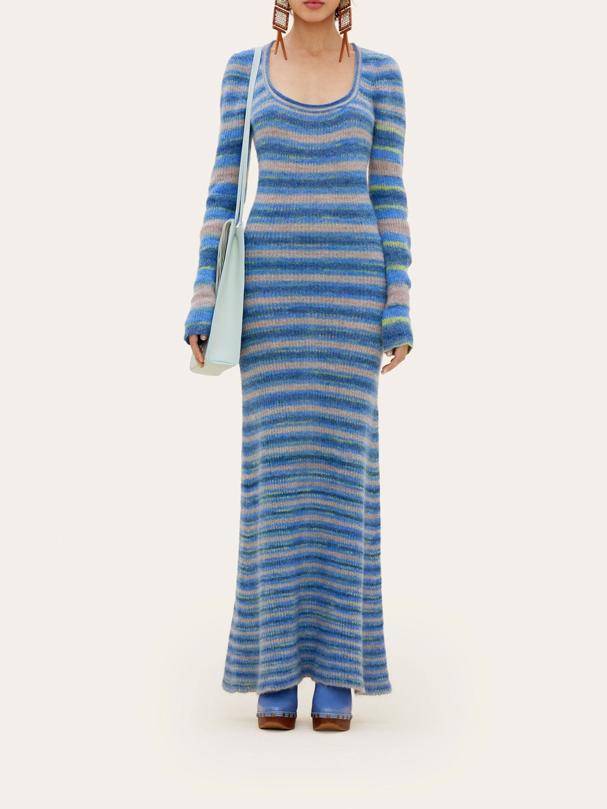 Robe Perou en laine - Blue Stripes
