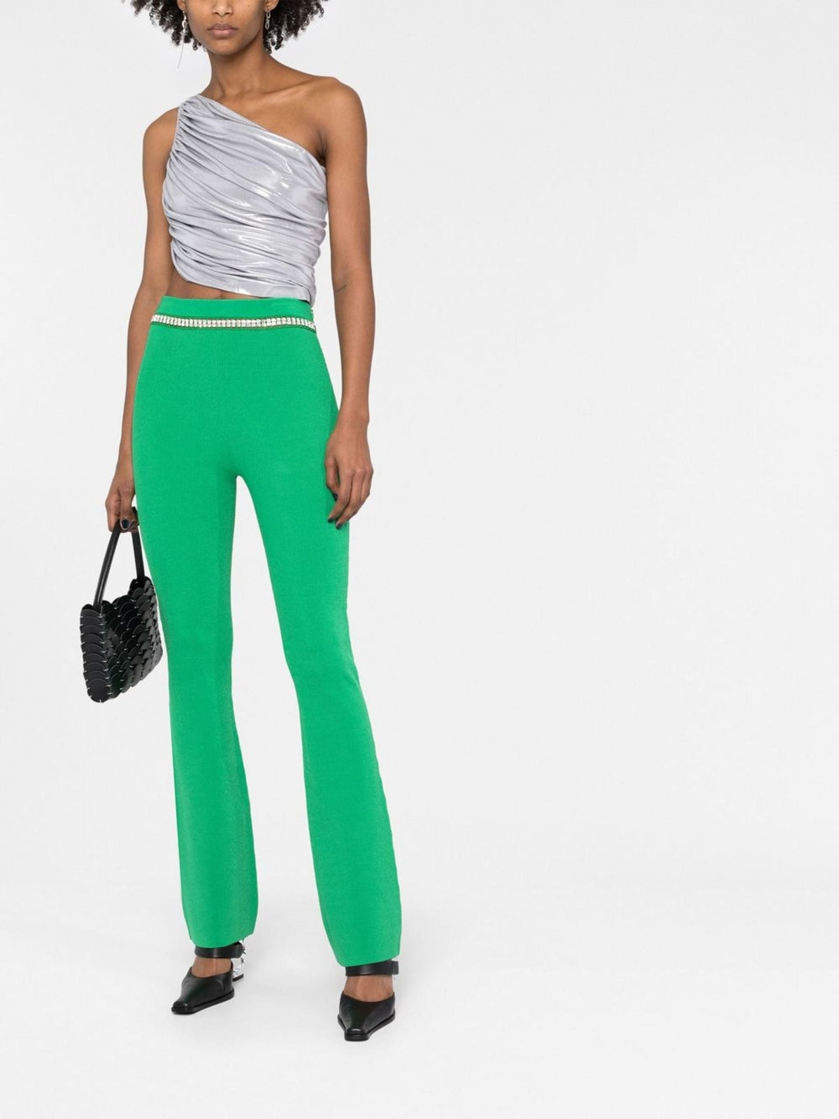 Pantalon à cupchain à la taille et zip invisible - Green