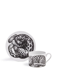 High Fidelity Leopardato porcelain teacup - Black & White