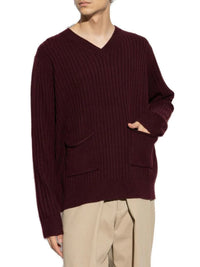V-NECK SWEATER WITH POCKETS