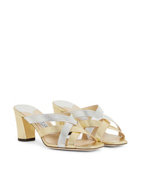 Mules Donte 65 en daim - Gold & Silver