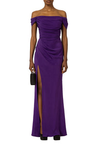 Robe longue bustier fendue - Purple