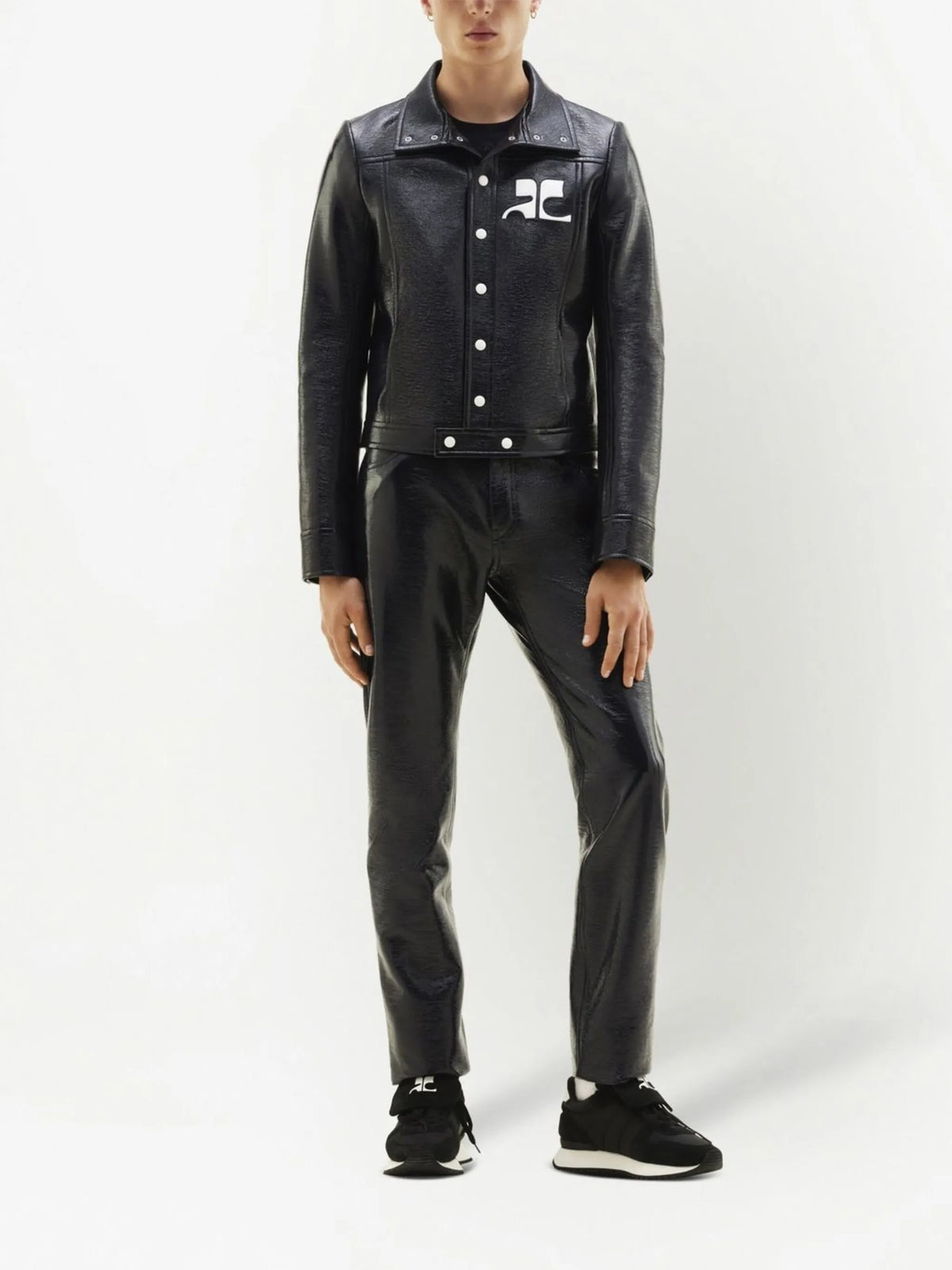 Iconic jacket with vinyl logo on the chest - Denim