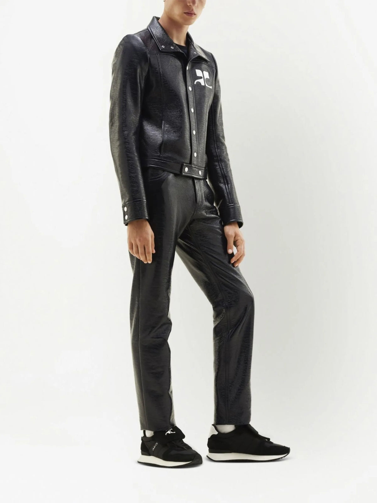 Iconic jacket with vinyl logo on the chest - Denim