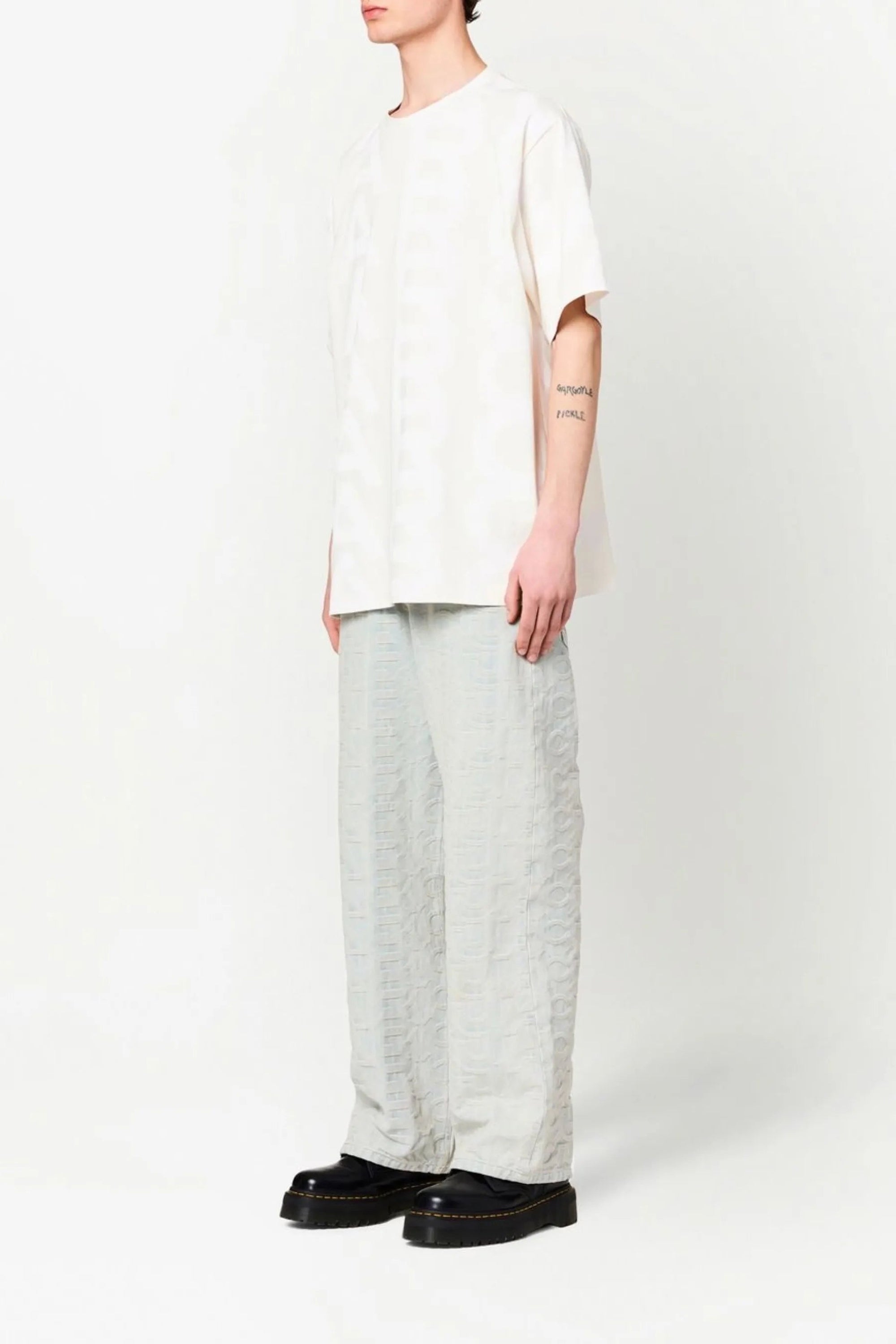 Pantalon Monogram en denim - Bleu