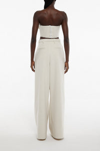 Milk White // Herringbone bustier top