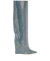 Bottes Blake compensées 110 en daim ornées de cristaux - Malibu Mix