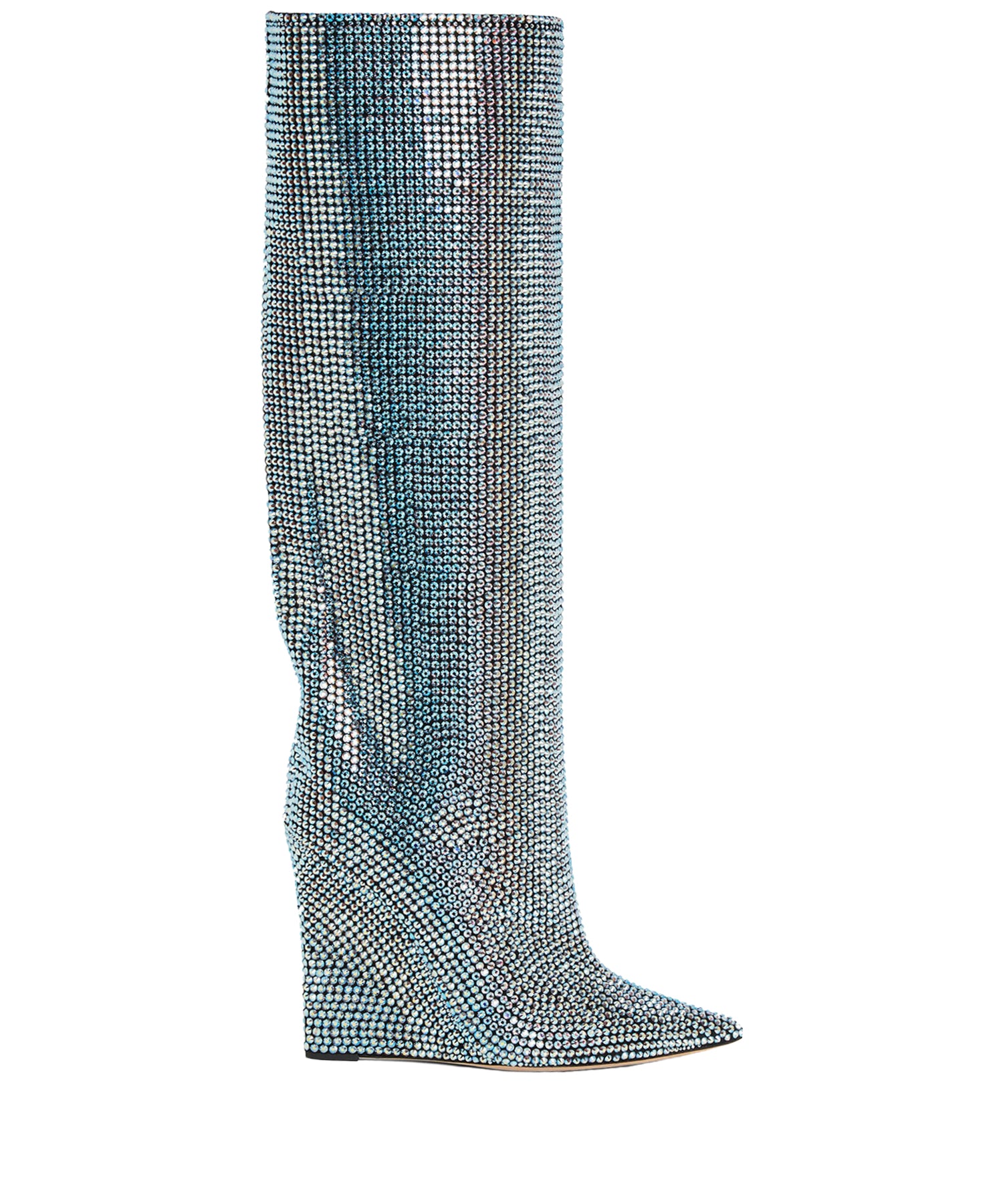 Bottes Blake compensées 110 en daim ornées de cristaux - Malibu Mix