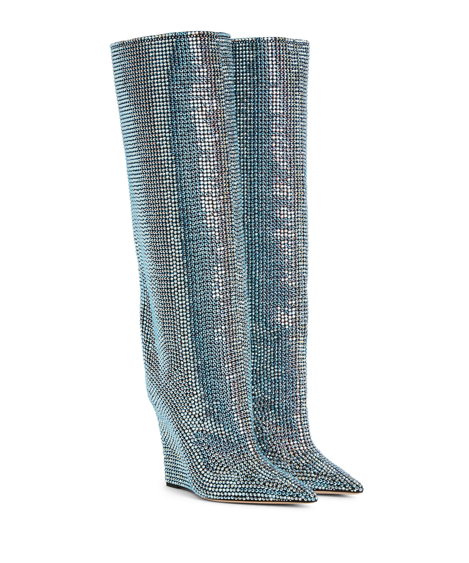 Bottes Blake compensées 110 en daim ornées de cristaux - Malibu Mix