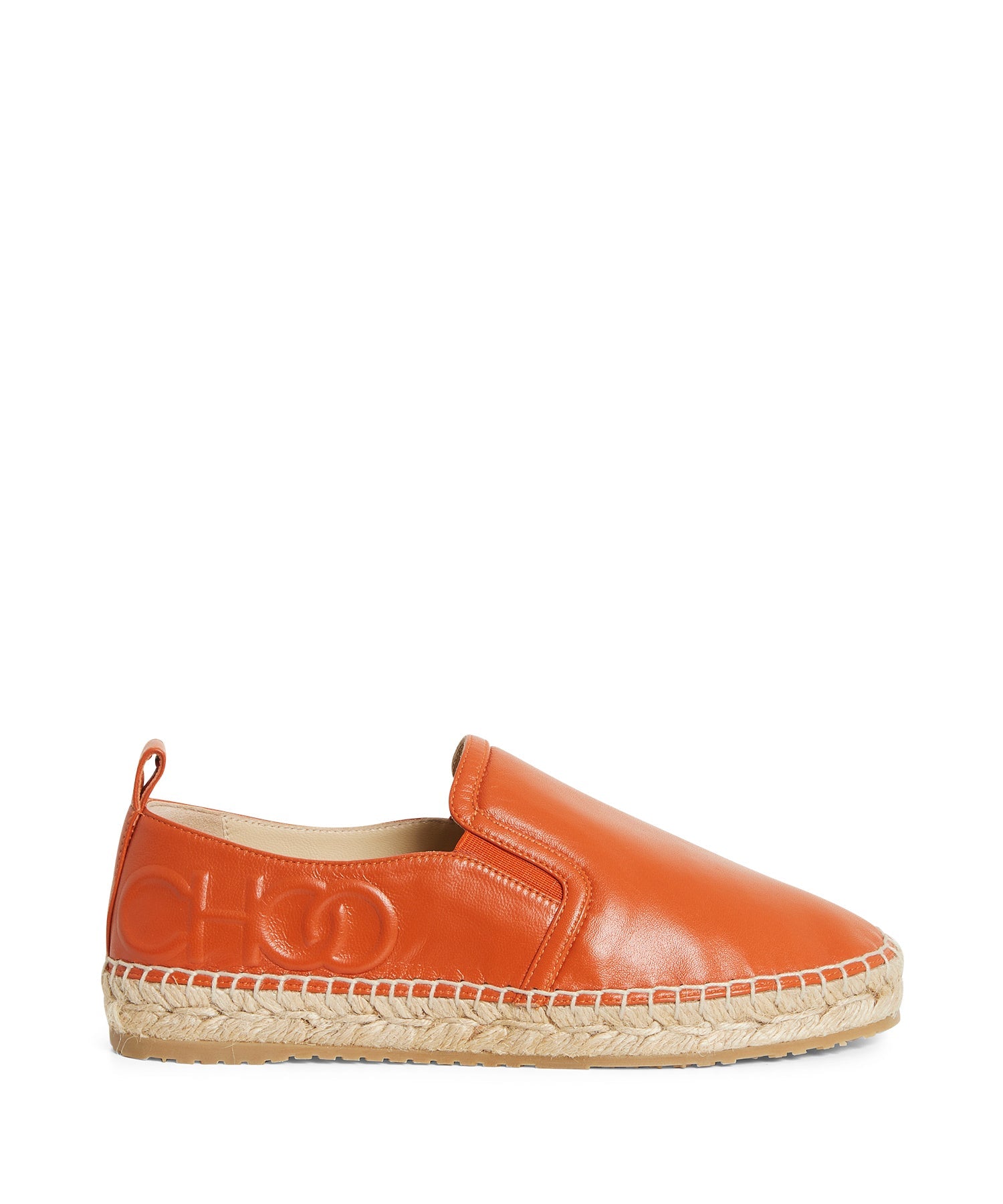 Mocassins plates Lichi en cuir - Amber Orange