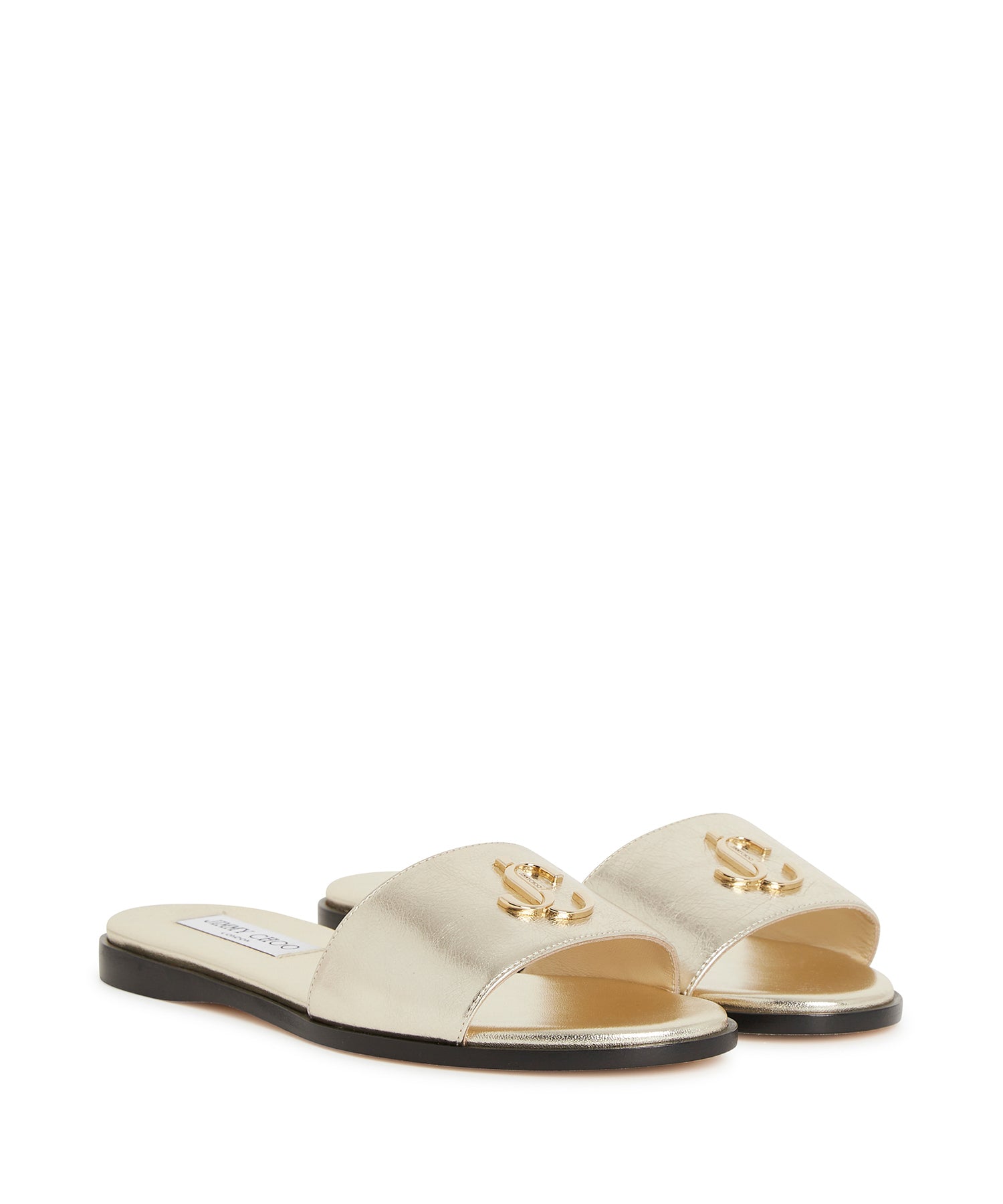 Sandales JC en cuir embossé - Gold