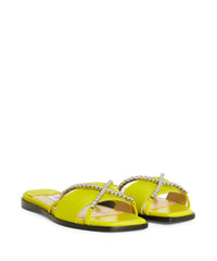 Sandales plates Talika - Citron