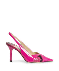 Jerri 85 pumps in leather - Magenta Mix