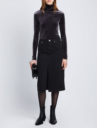 Jupe midi Sloane fendue - Black